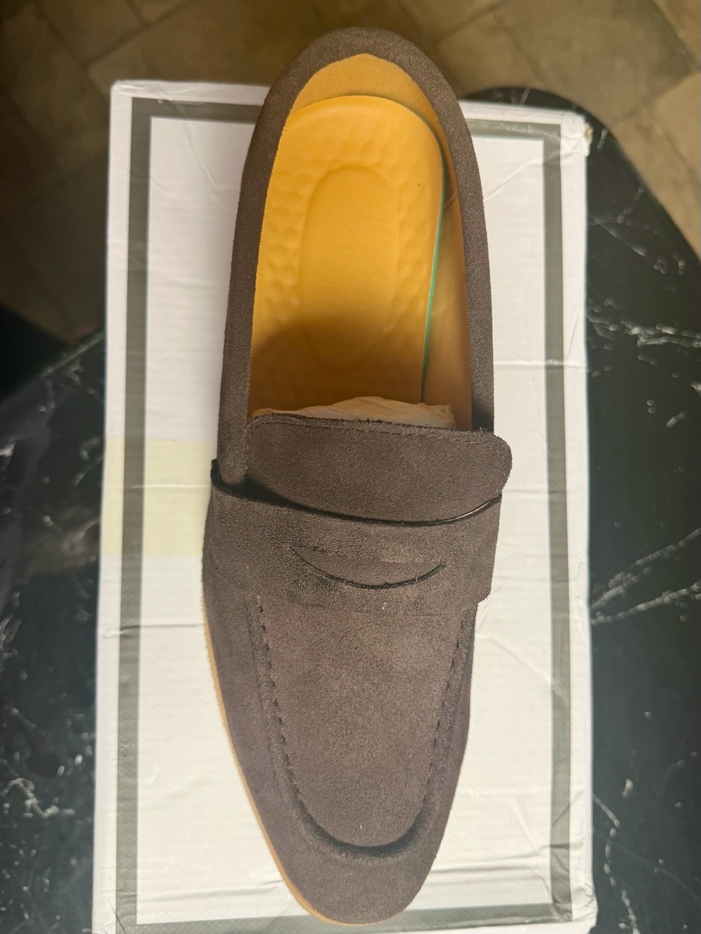 Men's Brown Suede Penny Loafers